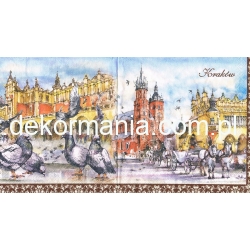 Serwetka -040-  Kraków  , 4 wzory